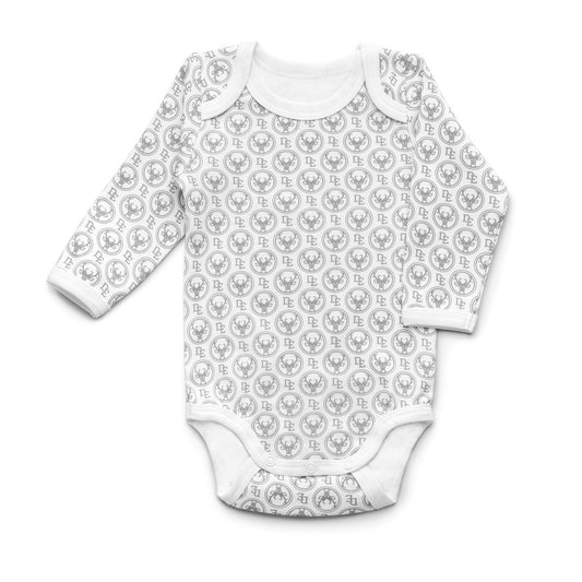 Long Sleeve Bodysuit with Signature Print